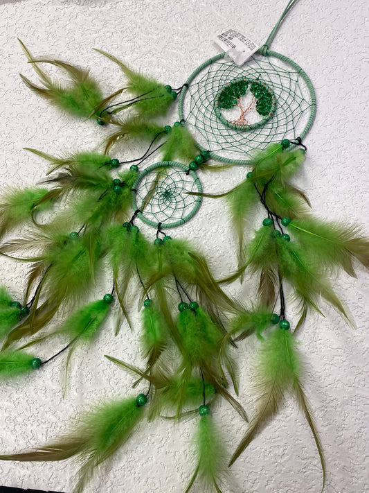 GREEN STONES DREAM CATCHER