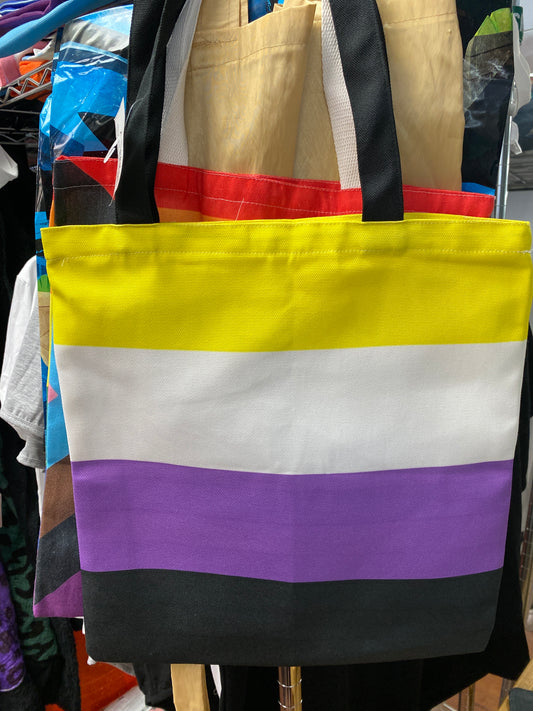 NON BINARY SHOPPING TOTE BAG