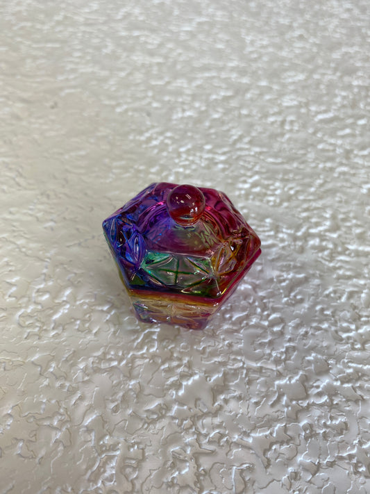 LUXURIOUS HEXAGON MINI RAINBOW STORAGE BOX