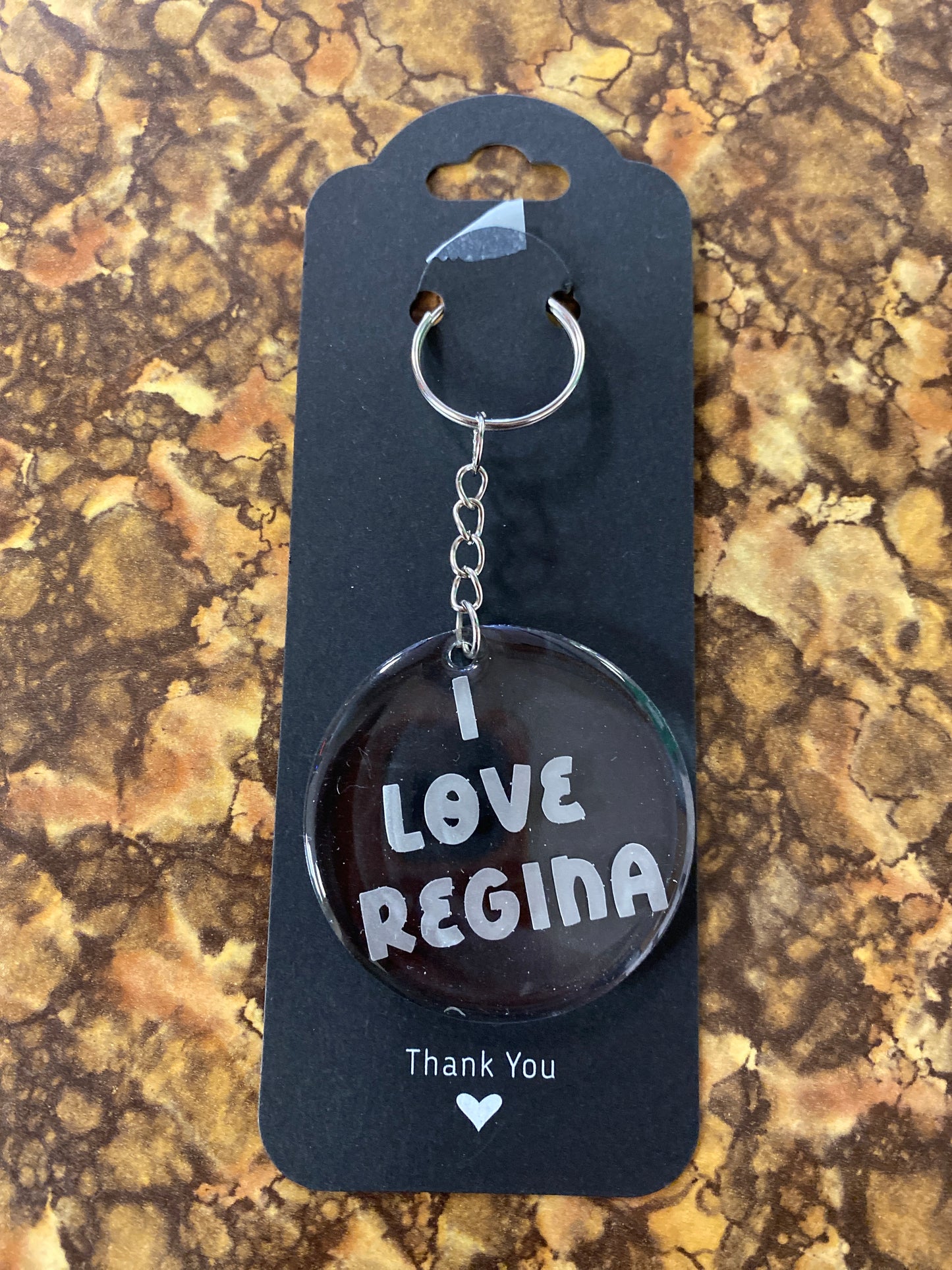 KEYCHAIN I LOVE REGINA SILVER