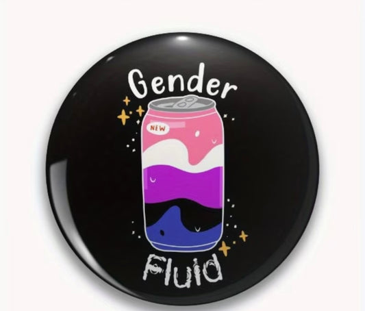 GENDERFLUID DRINK CAN BUTTON