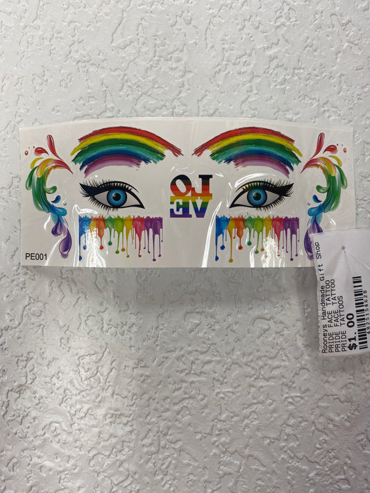 PRIDE FACE TATTOO PAINT DRIP