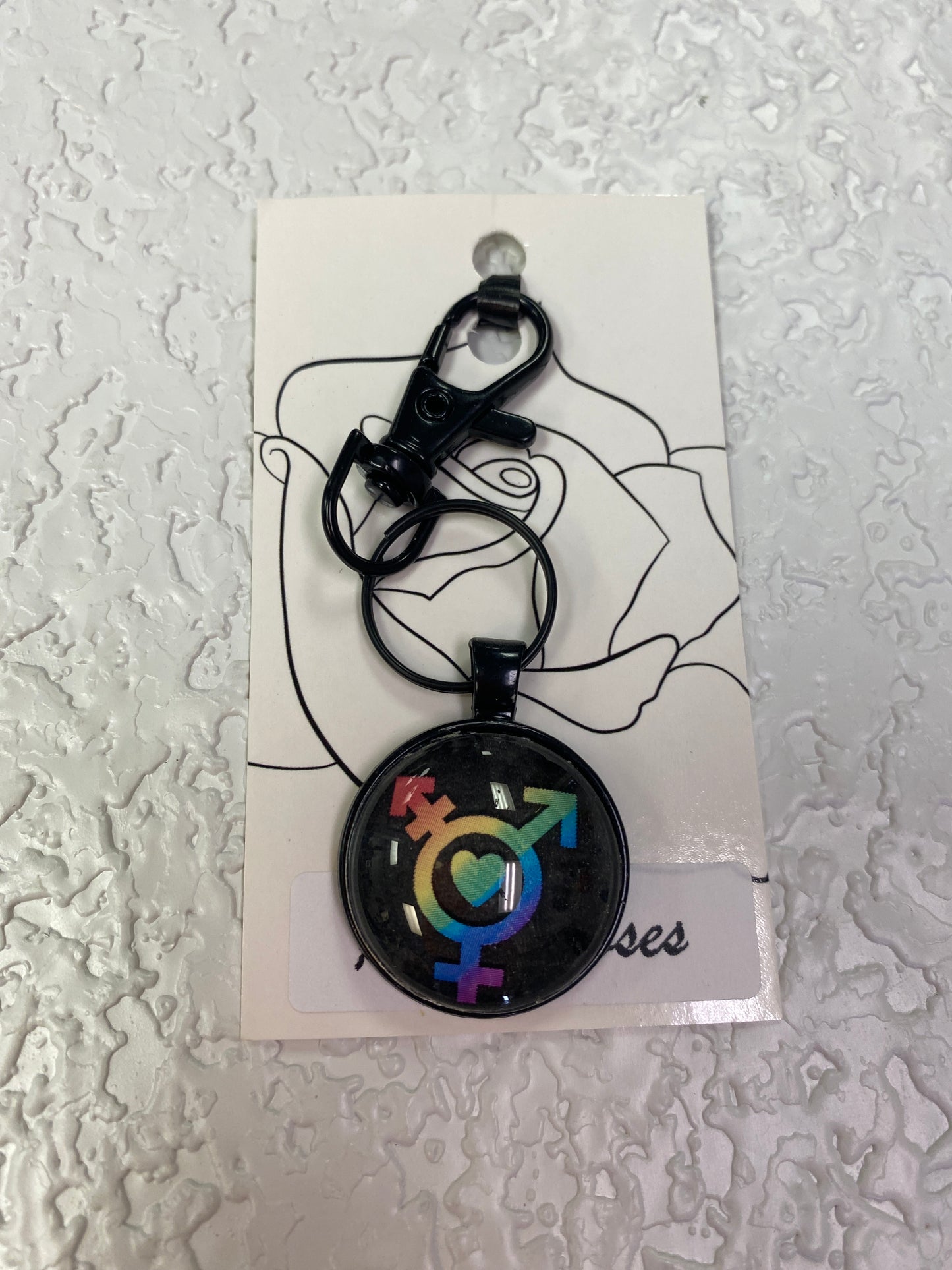 PRIDE BLACK KEYCHAIN