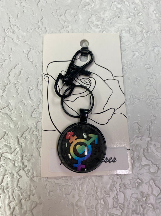PRIDE BLACK KEYCHAIN