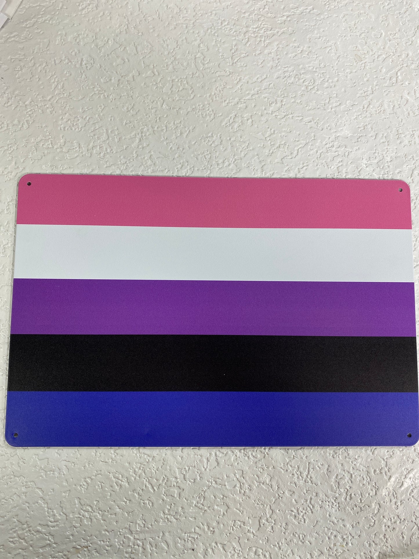 METAL TIN INTERSEX PRIDE FLAG