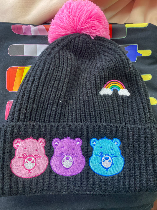 CARE BEAR WINTER HAT BLACK
