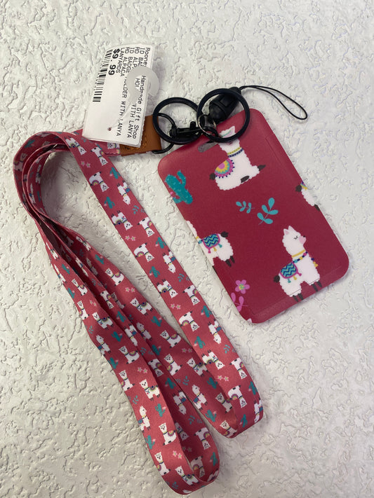 ID BADGE HOLDER WITH LANYARD ALPACA
