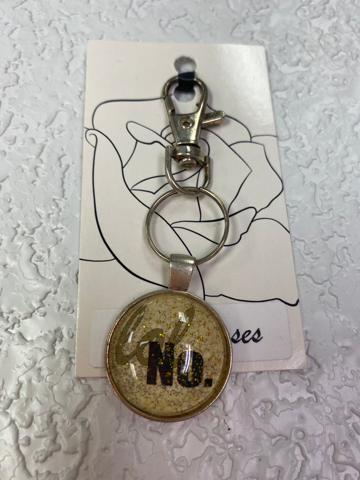 LOL NO GOLD SILVER KEYCHAIN