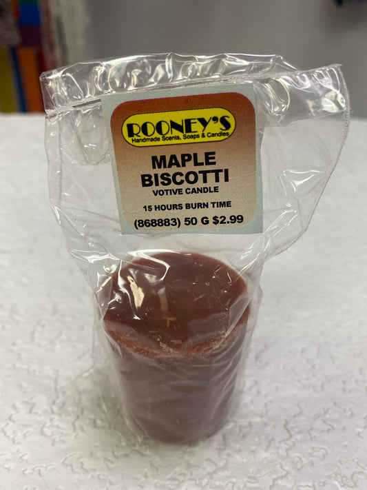 MAPLE BISCOTTI VOTIVE CANDLE