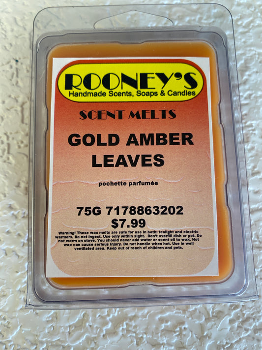 SCENT MELT GOLD AMBER LEAVES