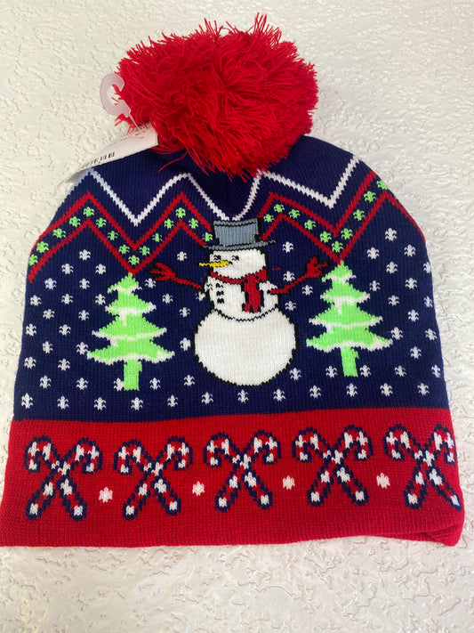 ASSORTED KNITTED CHRISTMAS BAT NAVY