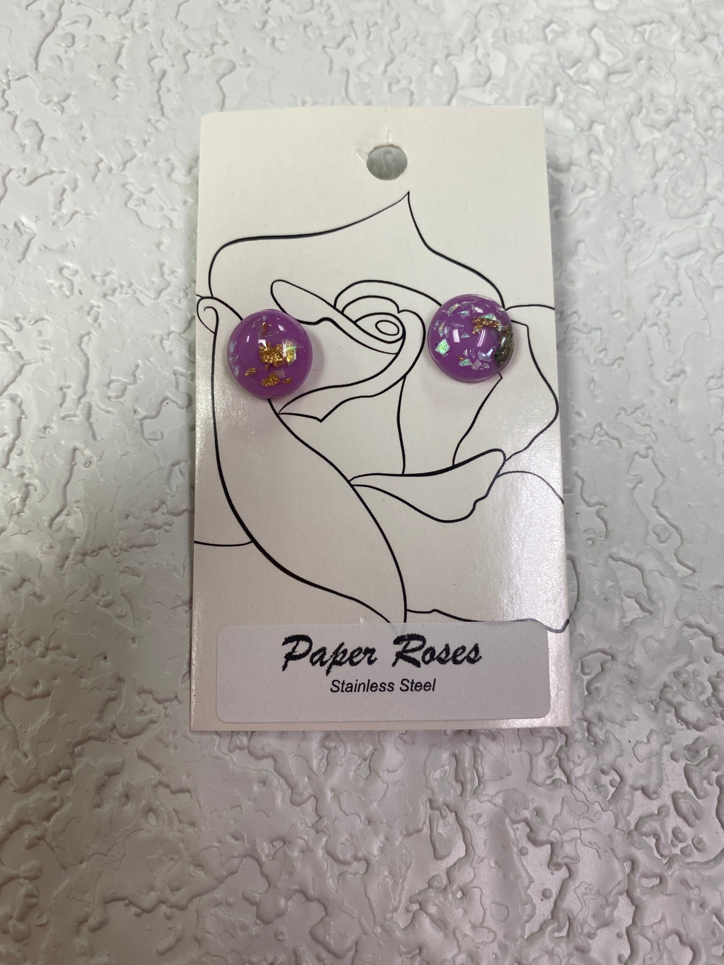 PURPLE RESIN EARRINGS