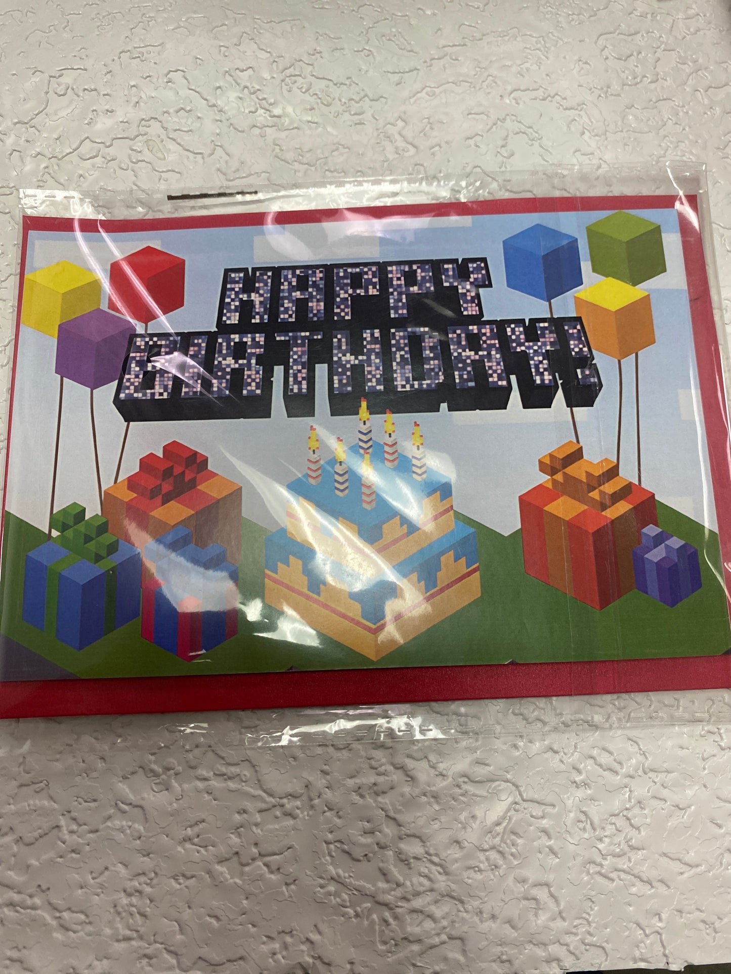 MINECRAFT GREETING CARD