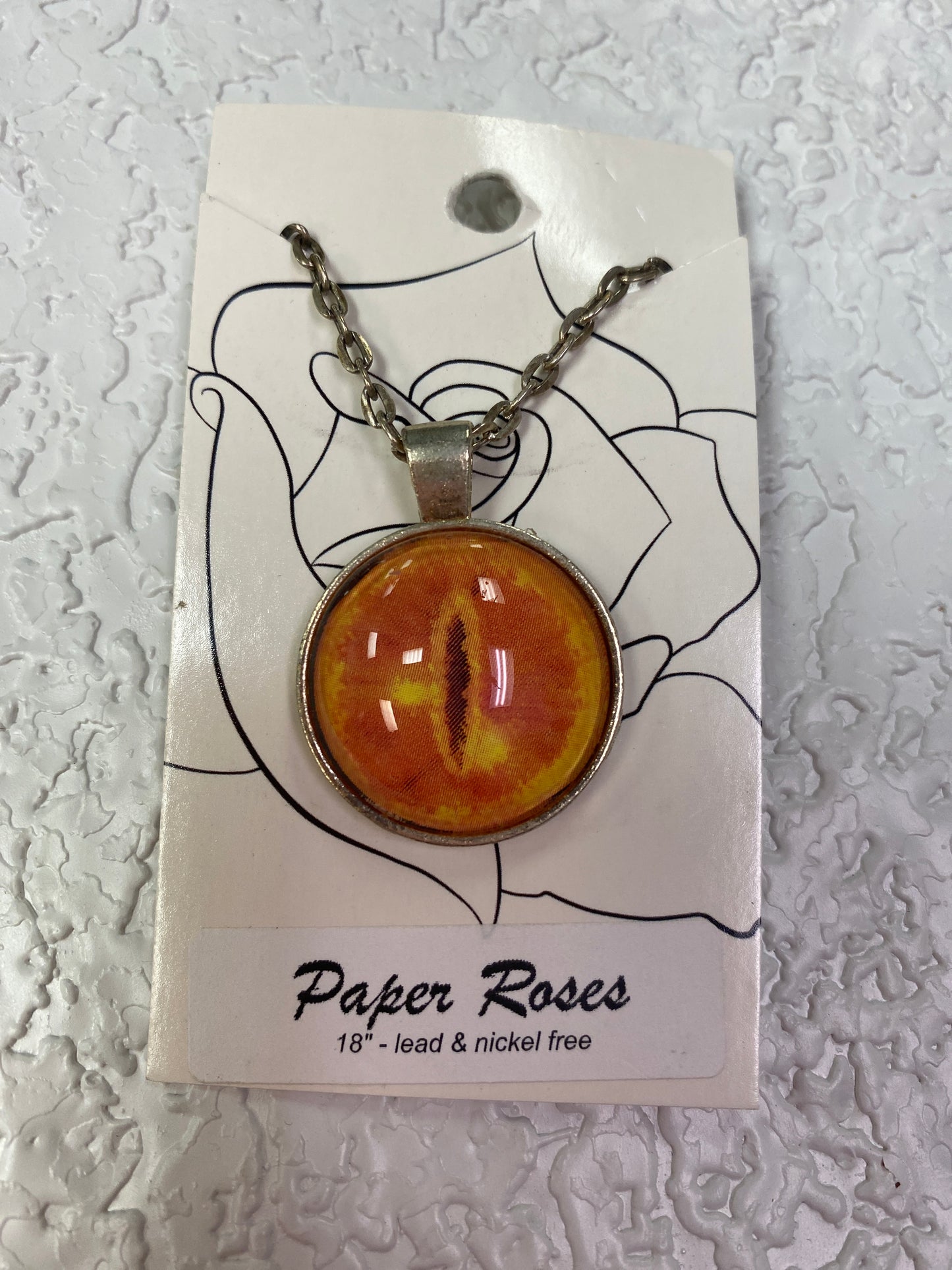 FIRE EYE SILVER NECKLACE