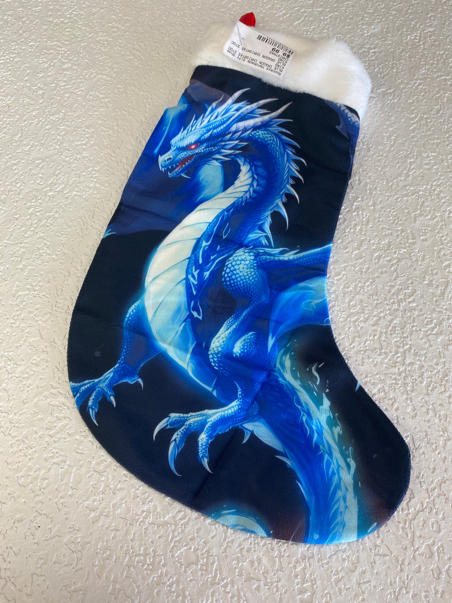 BLUE DRAGON CHRISTMAS STOCKING