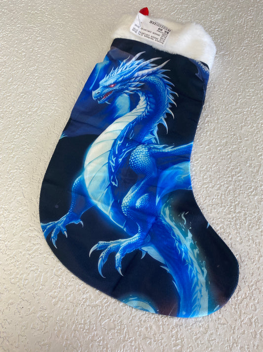 BLUE DRAGON CHRISTMAS STOCKING