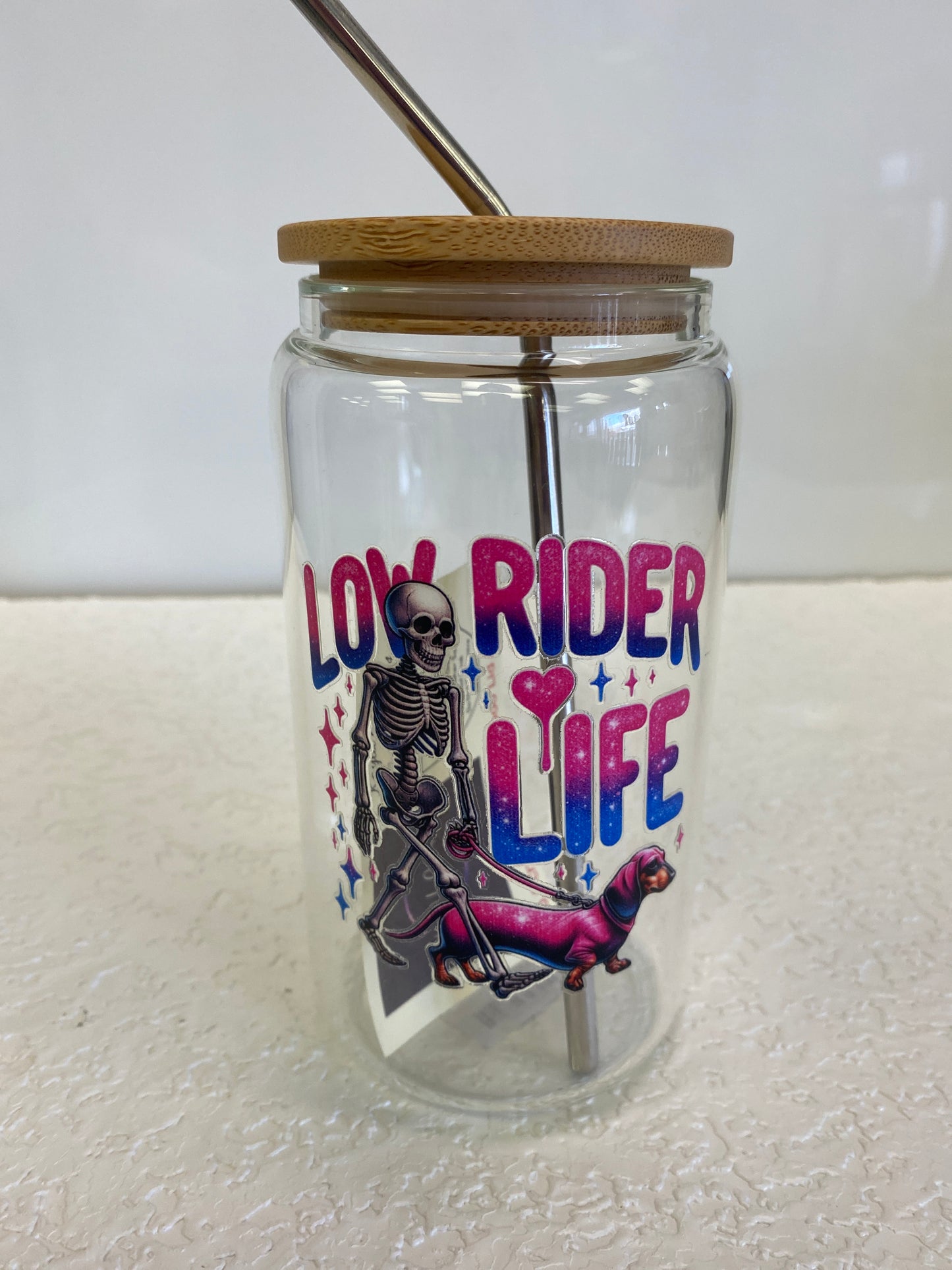 LOW RIDE GLASS BOTTLE