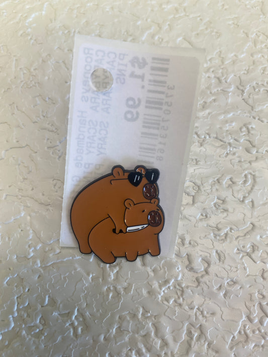 CAPYBARA SCARY PIN