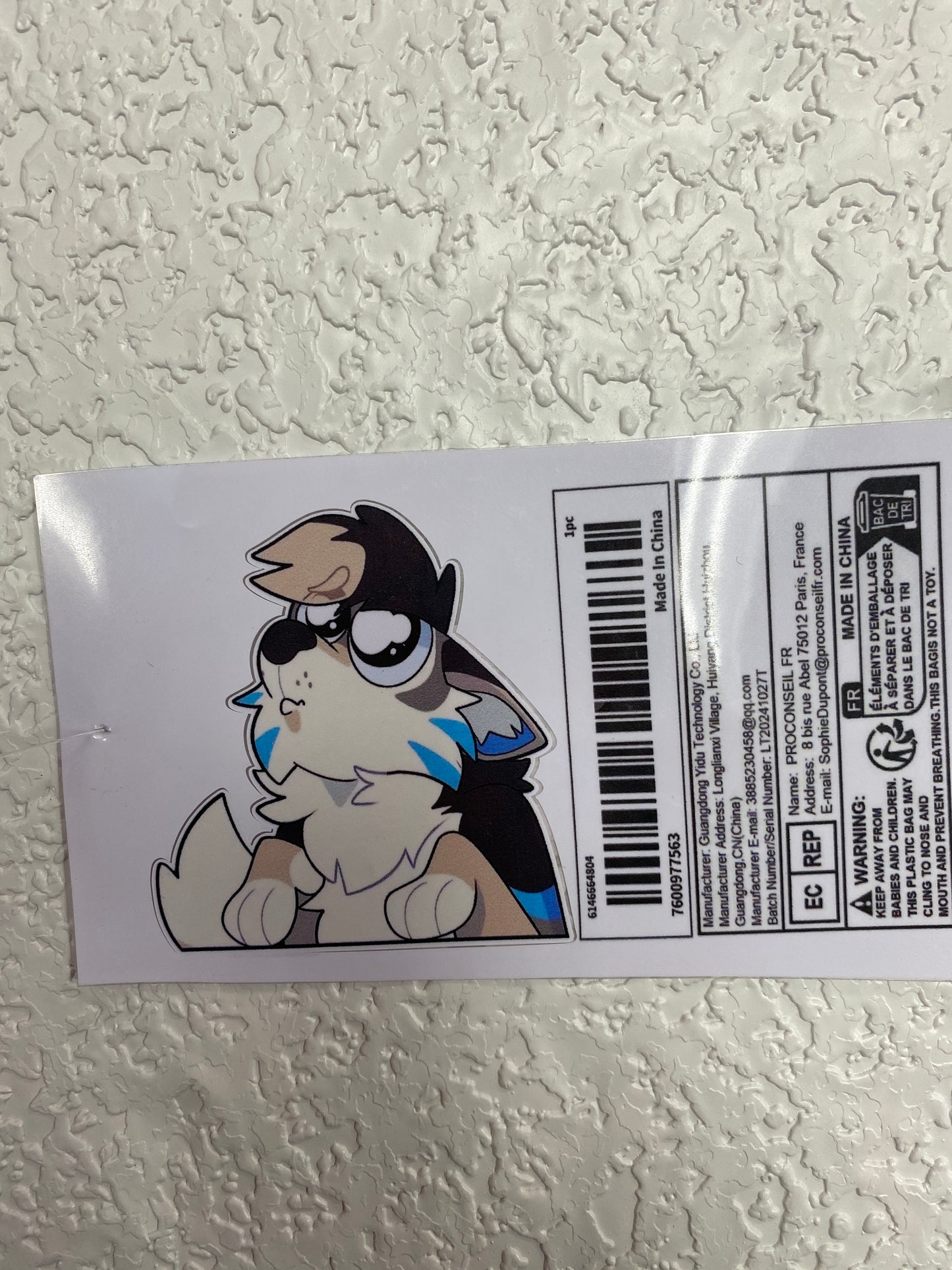 FURRY VINYL STICKER