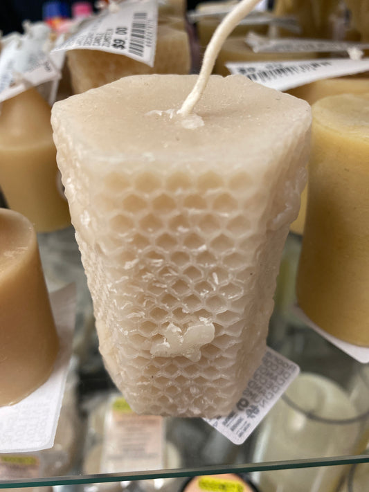 DECORATIVE PILLAR BEESWAX CANDLE