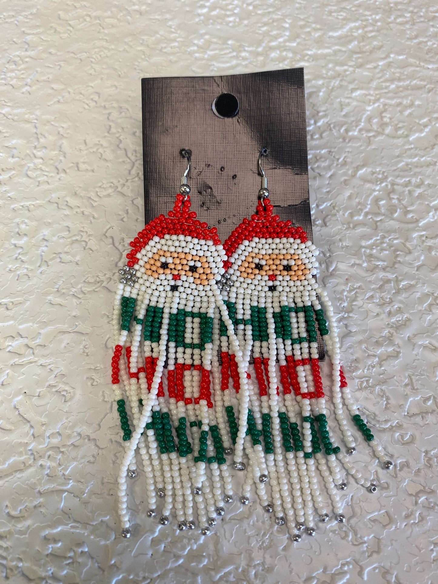 BEADED EARRINGS SANTA CLAUS