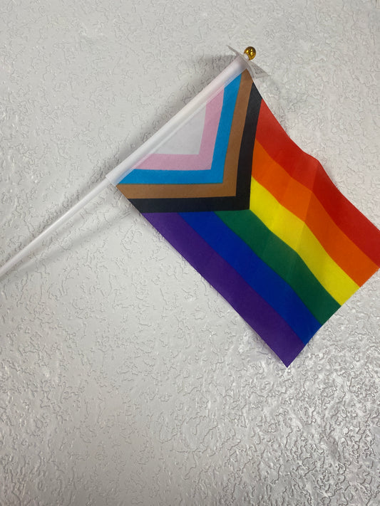 PROGRESS PRIDE HAND FLAG
