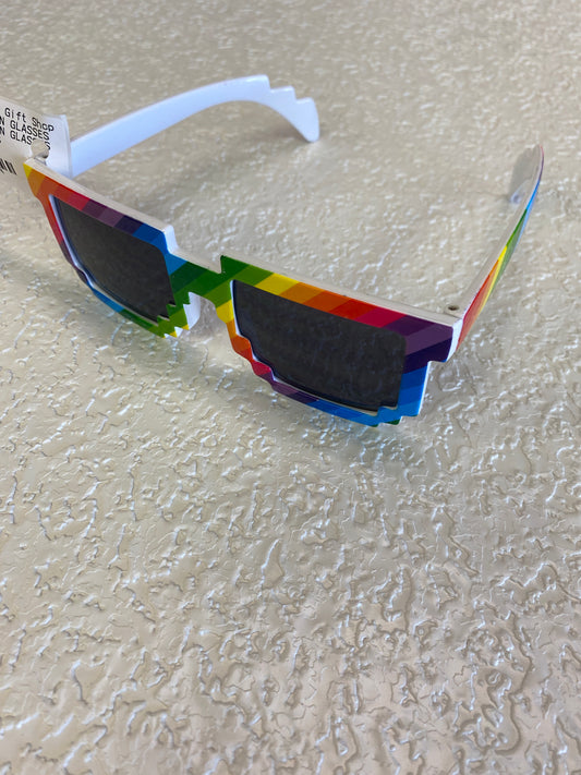 RAINBOW PIXEL SUN GLASSES