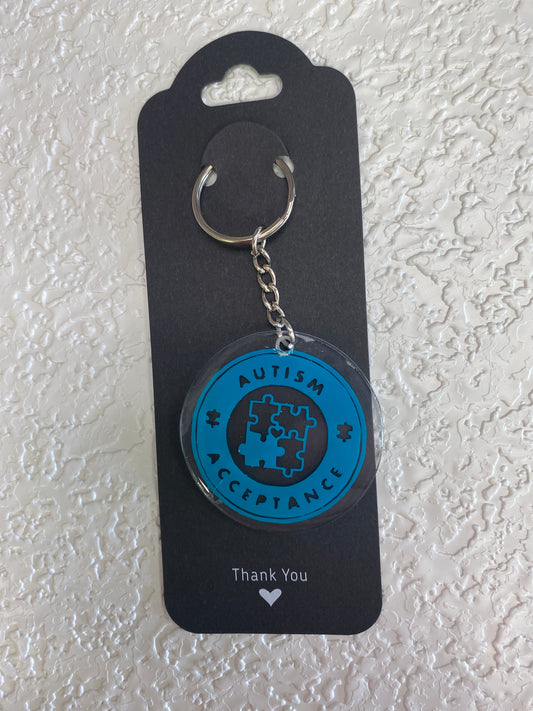 KEYCHAINS AUTISM ACCEPTANCE