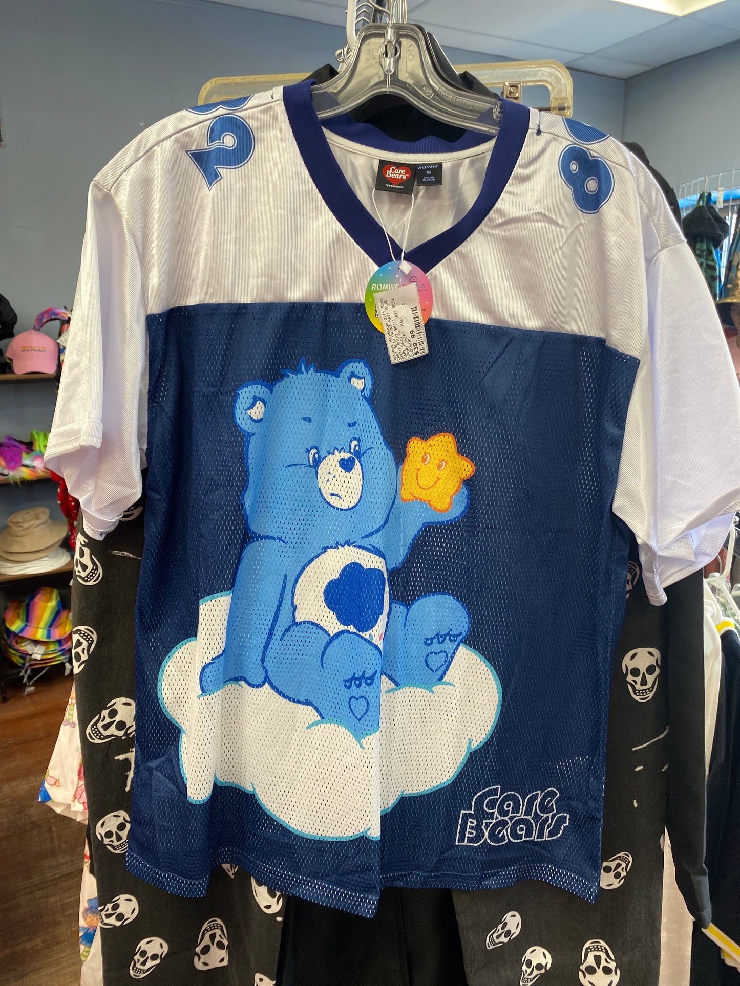 CARE BEAR PRINT NAVY BLUE SPORT SHIRT XXL