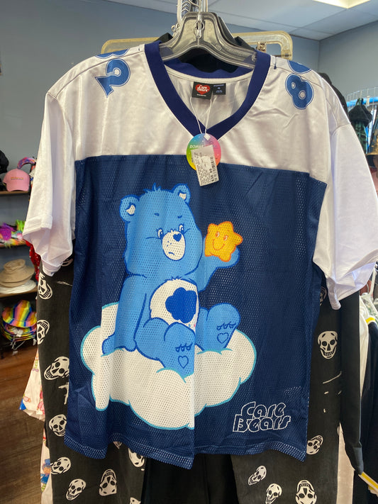 CARE BEAR PRINT NAVY BLUE SPORT SHIRT SMALL