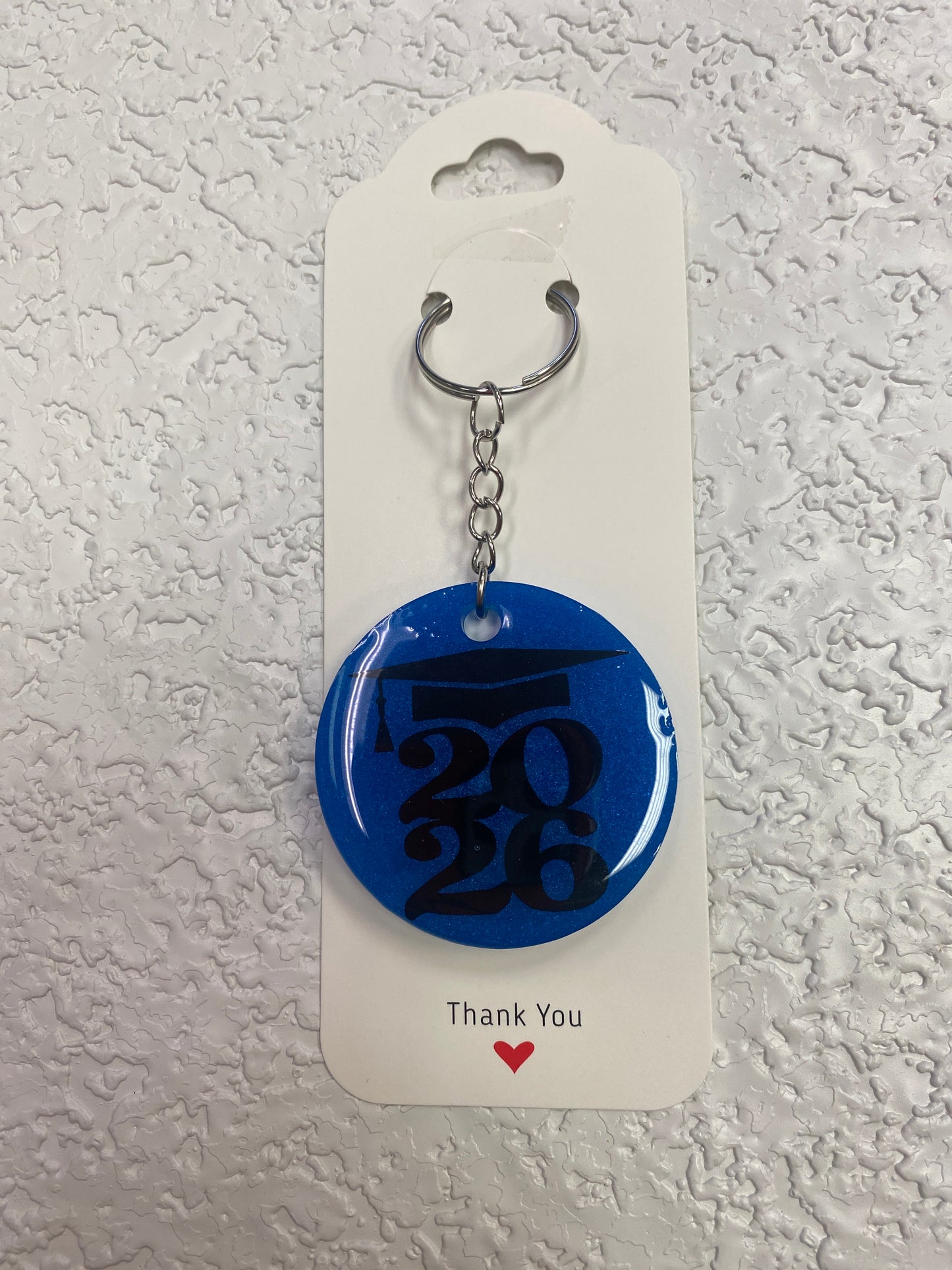 KEYCHAIN 2026 GRAD CAP BLUE