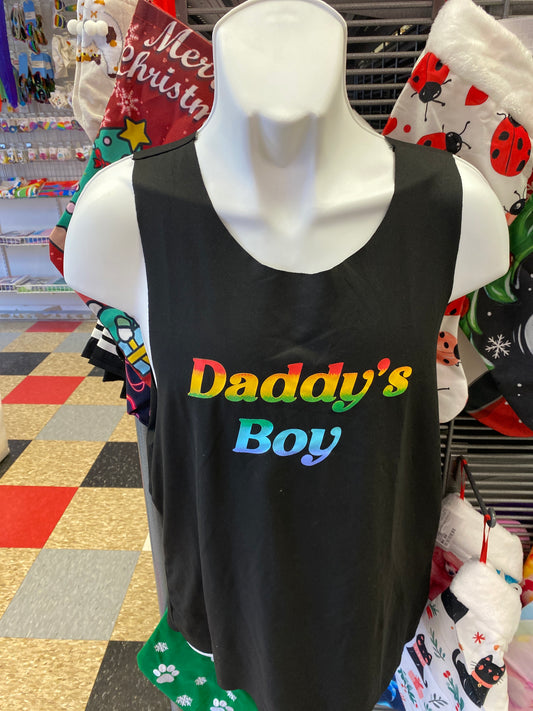 RAINBOW DADDYS BOY TANK BLACK MEDIUM
