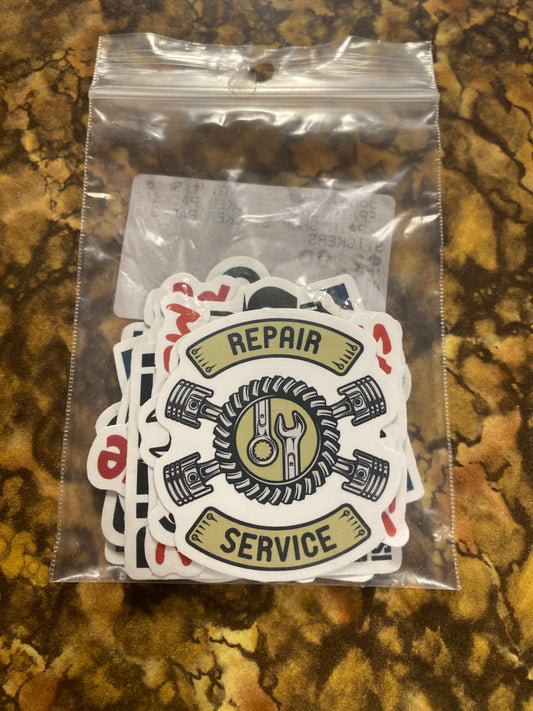 REPAIR SHOP STICKER PACKS