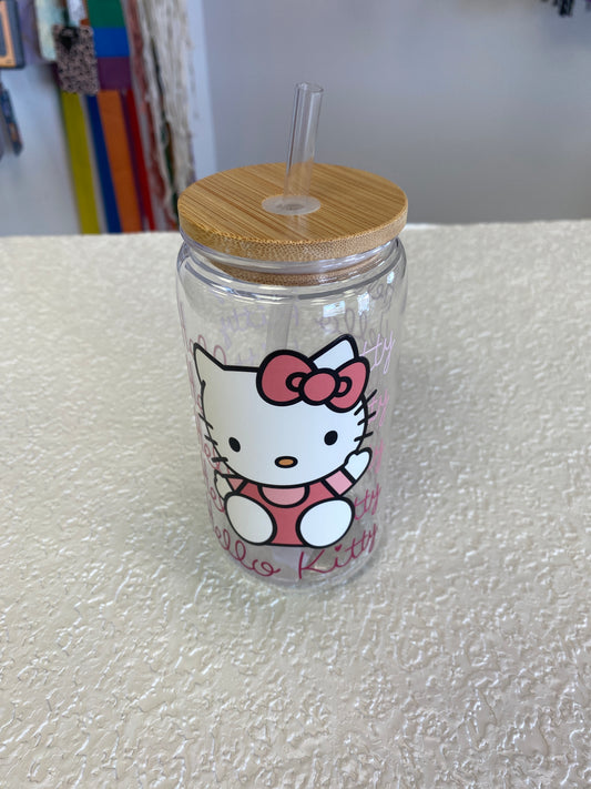 HELLO KITTY 16OZ PINK PLASTIC WATER BOTTLE