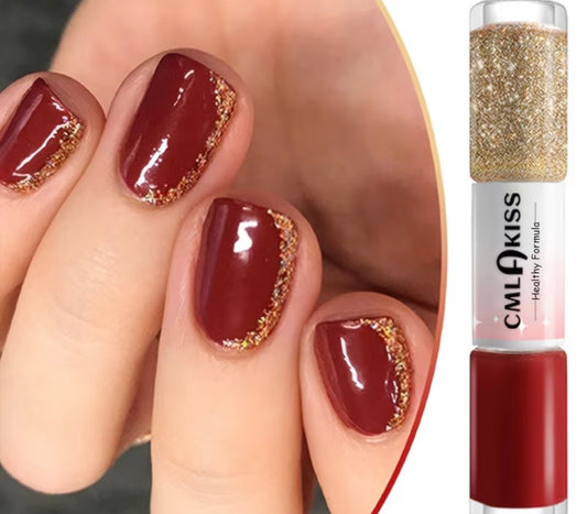 NAIL POLISH GLITTER SHILI RED MAKE UP