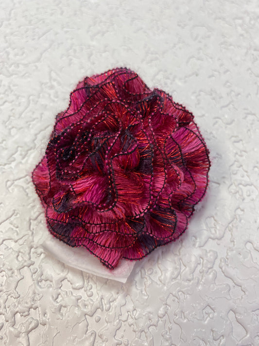 PINK RED SPARKLE FLOWER CLIP