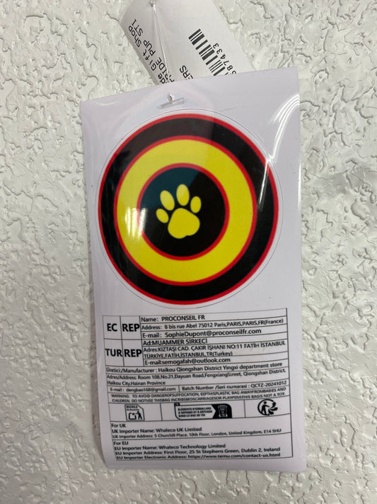 ROUND RUBBER PRIDE PUP STICKER