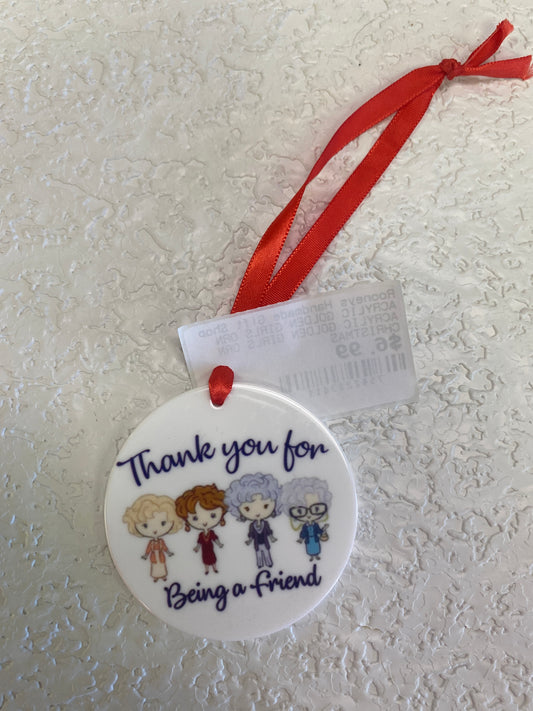 ACRYLIC GOLDEN GIRLS ORN