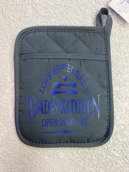 GREY HOT POT HOLDERS DADS KITCHEN