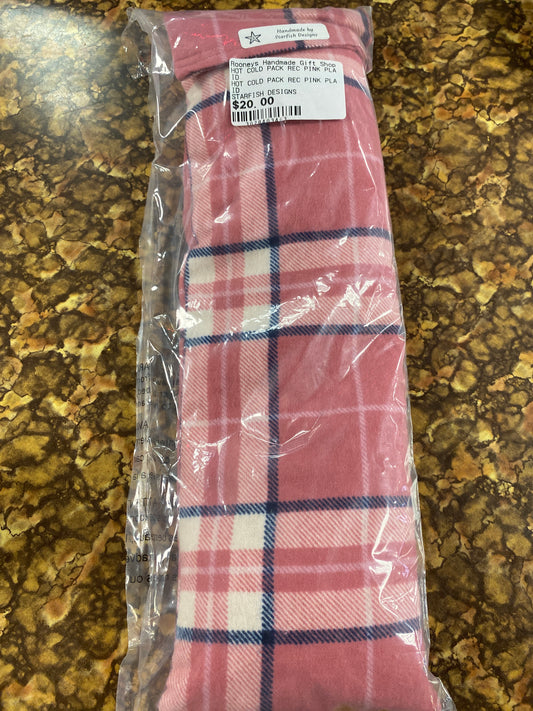Hot cold pack rectangular pink plaid