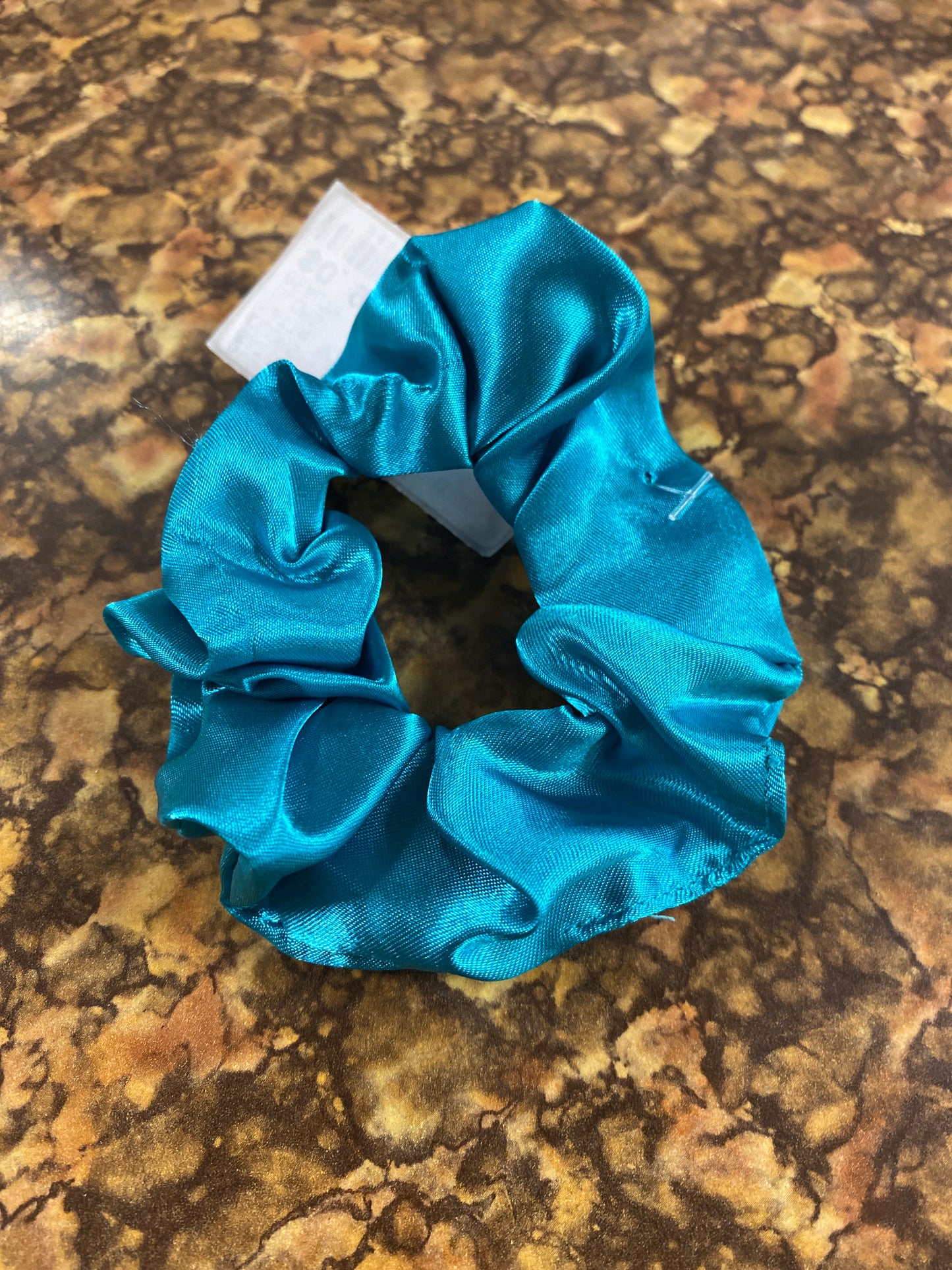 SATIN SCRUNCHIE TEAL