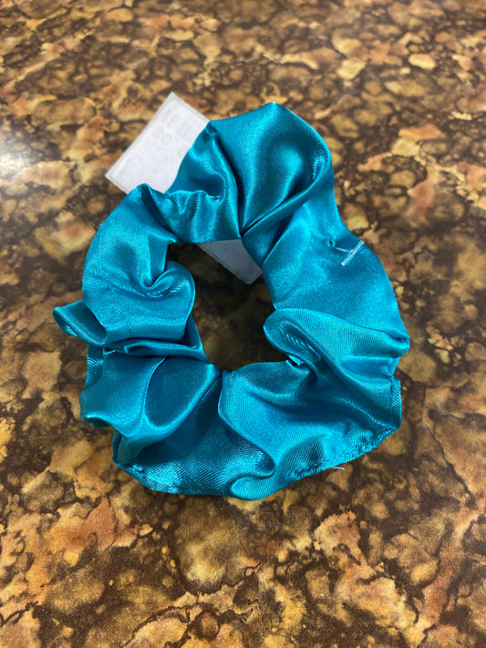 SATIN SCRUNCHIE TEAL