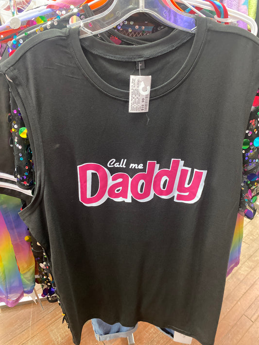 MENS CALL ME DADDY SLEEVELESS T SHIRT