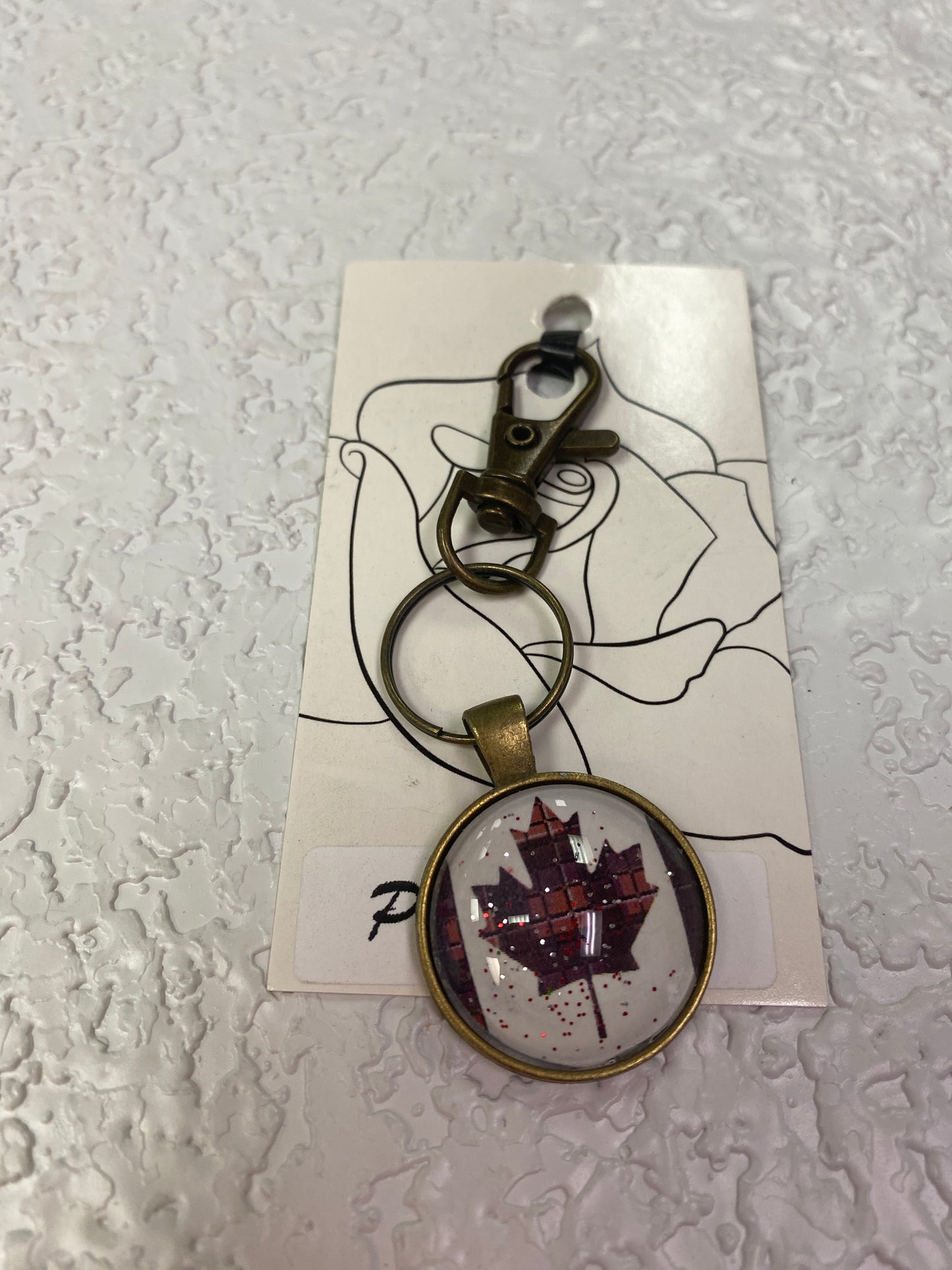CANADA SPARKLE BRONZE KEYCHAIN