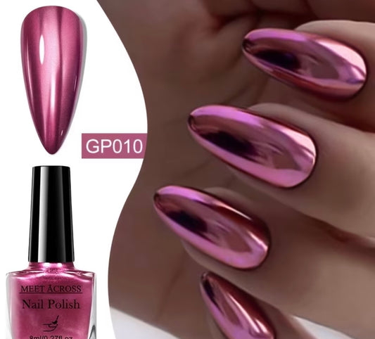 NAIL POLISH METALLIC PINK
