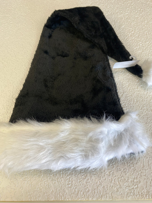 BLACK EXTRA LONG SANTA HAT