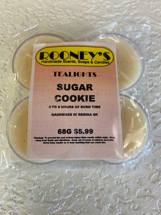 SUGAR COOKIE 4 PACK TEALIGHT CANDLES