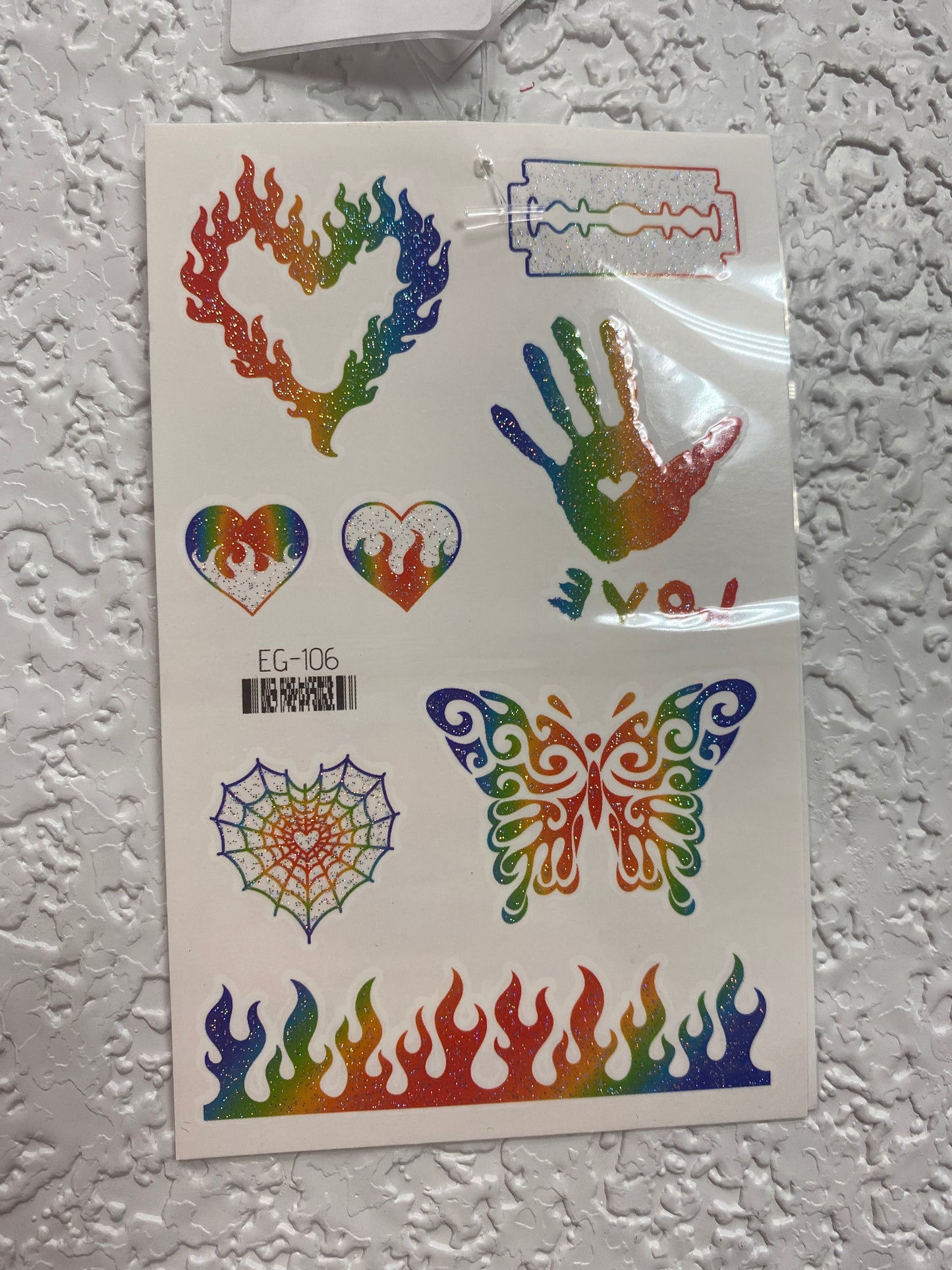 PRIDE GLITTER TATTOO STYLE 6