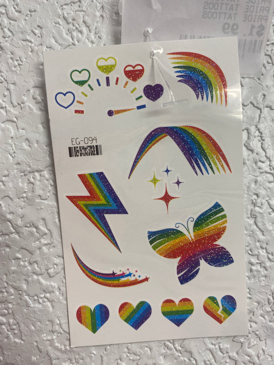 PRIDE GLITTER TATTOO STYLE 9