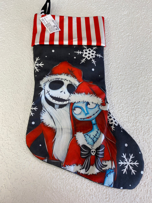 NIGHTMARE BEFORE CHRISTMAS STRIPED STOCKING